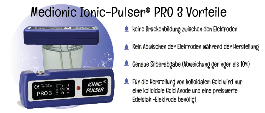 Medionic Ionic Pulser Pro 3 Vorteile auf einem Blick