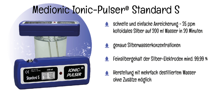 Medionic Ionic Pulser Standard S Vorteile auf einem Blick